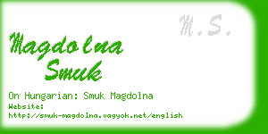 magdolna smuk business card